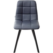 Стул CHILLI SQUARE HK017-12 серый джинсовый, PU / черный каркас М-City