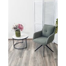 Стул MEADOW 360 град. поворот. Зеленый Lake-352, ткань / черный каркас / Товарный знак DISAUR