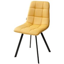 Стул CHILLI SQUARE HK017-19 глубокий желтый, PU / черный каркас М-City