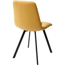 Стул CHILLI SQUARE HK017-19 глубокий желтый, PU / черный каркас М-City