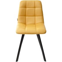 Стул CHILLI SQUARE HK017-19 глубокий желтый, PU / черный каркас М-City