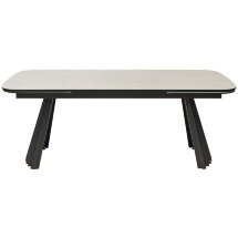 Стол ASTRID 200 TL-102 Бежевый мрамор, испанская керамика / Темно-серый каркас, ®DISAUR