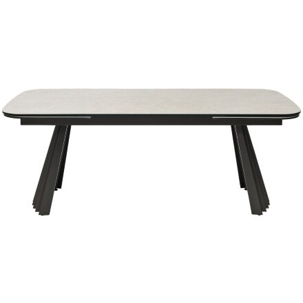 Стол ASTRID 200 TL-102 Бежевый мрамор, испанская керамика / Темно-серый каркас, ®DISAUR 
