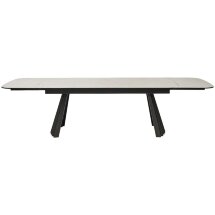 Стол ASTRID 200 TL-102 Бежевый мрамор, испанская керамика / Темно-серый каркас, ®DISAUR