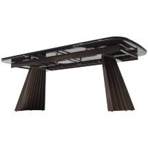Стол ASTRID 200 TL-102 Бежевый мрамор, испанская керамика / Шоколадное золото каркас, ®DISAUR