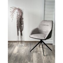 Стул TORNADO 360 град. Серый Brego-07, ткань/ темно-серый Modern-454, велюр/ черный каркас, DISAUR