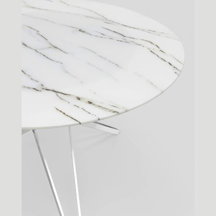 Стол обеденный Stool Group Балтимор 120*120 белый стеклянный 