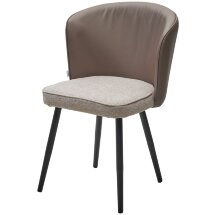 Стул МОНЕ ROVENA BISCUT ткань / ORAKUL 290 экокожа / Черный каркас M-City