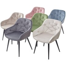 OLD Стул BREEZE G108-15 пепел розы, велюр/ черный каркас М-City