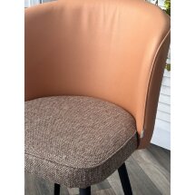Стул МОНЕ MELANGE 290 рогожка / ENZO 210 экокожа / Черный каркас M-City