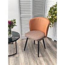 Стул МОНЕ MELANGE 290 рогожка / ENZO 210 экокожа / Черный каркас M-City