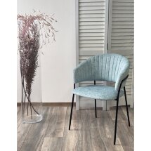 Стул ГЕММА, цвет RAIN 7 breeze, велюр / черный каркас М-City