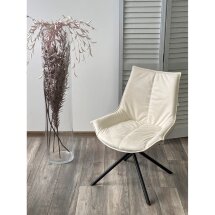 Стул ОСЛО Atmocfera 010 Бежевый / Orakul 160 Белый / Черный каркас M-City