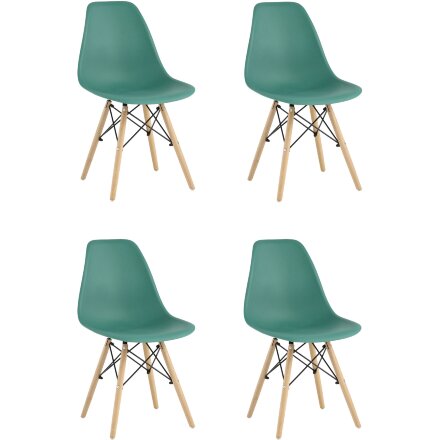 Стул Eames Style DSW серо-зеленый x4 