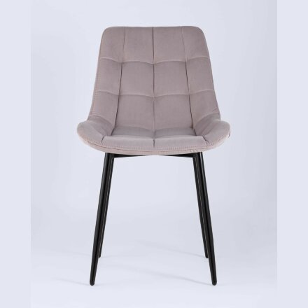 Комплект из четырех стульев Stool Group Флекс велюр светло-сиреневый ножки из металла черные 