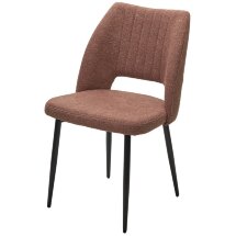 Стул LONDON UF995-05 карамельный, букле / черный каркас / Товарный знак DISAUR