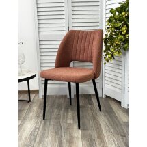 Стул LONDON UF995-05 карамельный, букле / черный каркас / Товарный знак DISAUR