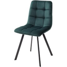 Стул CHILLI SQUARE BLUVEL-78 GREEN, велюр / черный каркас М-City