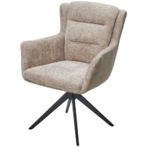 Стул GARLAND 360 град. поворот. HAGA-30 Бежевый, ткань/ GINO-101 Бежевый, ткань/ Черный, ®DISAUR