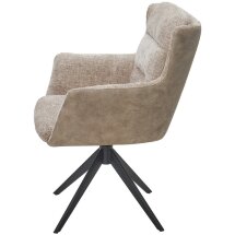 Стул GARLAND 360 град. поворот. HAGA-30 Бежевый, ткань/ GINO-101 Бежевый, ткань/ Черный, ®DISAUR