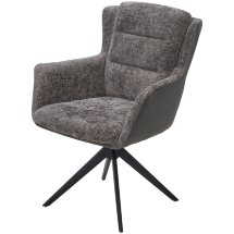 Стул GARLAND 360 град. поворот. HAGA-16 Серый, ткань/ GINO-457 Серый, ткань/ Черный, ®DISAUR