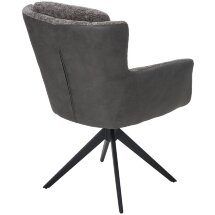 Стул GARLAND 360 град. поворот. HAGA-16 Серый, ткань/ GINO-457 Серый, ткань/ Черный, ®DISAUR