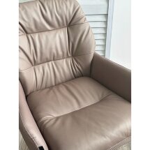 Стул РАЛЬФ ДАНС 180 град. поворотн, ORACUL 290 Таупе, экокожа / Черный каркас M-City