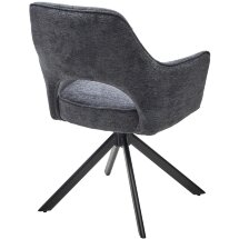 Стул GUARA 180 град. поворот. цвет серый RAVEN 18 / черный каркас, ®DISAUR