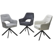 Стул GUARA 180 град. поворот. цвет серый RAVEN 18 / черный каркас, ®DISAUR