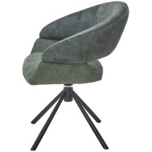 Стул EMBER 360 град. поворот. 7525-156 Зеленый, велюр/ ENJOY-355 Зеленый, ткань/ Черный, ®DISAUR