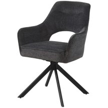 Стул GUARA 180 град. поворот. цвет бежево-белый RAVEN 22 / черный каркас, ®DISAUR
