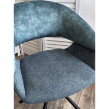 Стул EMBER 360 град. поворот. 7525-56 Синий, велюр/ ENJOY-315 Синий, ткань/ Черный, ®DISAUR