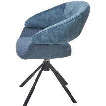 Стул EMBER 360 град. поворот. 7525-56 Синий, велюр/ ENJOY-315 Синий, ткань/ Черный, ®DISAUR