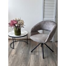 Стул EMBER 360 град. поворот. 7525-180 Серый, велюр/ ENJOY-451 Серый, ткань/ Черный, ®DISAUR