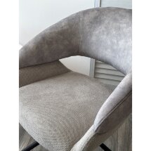 Стул EMBER 360 град. поворот. 7525-180 Серый, велюр/ ENJOY-451 Серый, ткань/ Черный, ®DISAUR