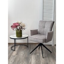 Стул PONCE 360 град. поворот. Brego-07 Серый, ткань/ XD841-16 Серый, букле/ Черный, ®DISAUR