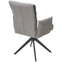 Стул PONCE 360 град. поворот. Brego-07 Серый, ткань/ XD841-16 Серый, букле/ Черный, ®DISAUR