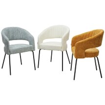 Стул SNUG 3018-01 белый, шенилл / черный каркас, ®DISAUR