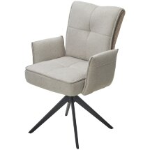 Стул PONCE 360 град. поворот. Brego-31 Бежевый, ткань/ XD841-06 Коричневый, букле/ Черный, ®DISAUR