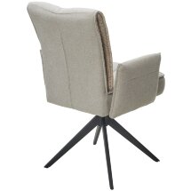 Стул PONCE 360 град. поворот. Brego-31 Бежевый, ткань/ XD841-06 Коричневый, букле/ Черный, ®DISAUR