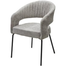 Стул SNUG 3018-03 светло-серый, шенилл / черный каркас, ®DISAUR