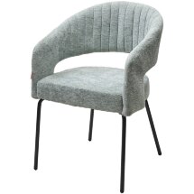 Стул SNUG 3018-04 мятный, шенилл / черный каркас, ®DISAUR