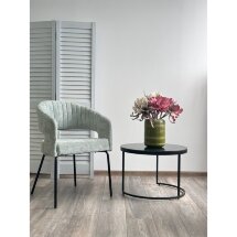 Стул SNUG 3018-04 мятный, шенилл / черный каркас, ®DISAUR