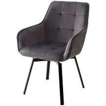 Стул MAVERICK 360 град. поворот. BLUVEL-14 GREY/ черный каркас, М-City