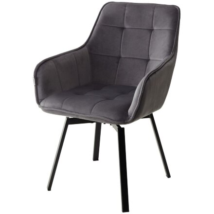 Стул MAVERICK 360 град. поворот. BLUVEL-14 GREY/ черный каркас, М-City 