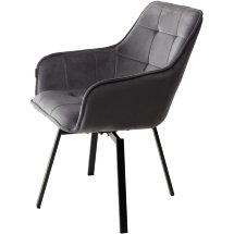 Стул MAVERICK 360 град. поворот. BLUVEL-14 GREY/ черный каркас, М-City