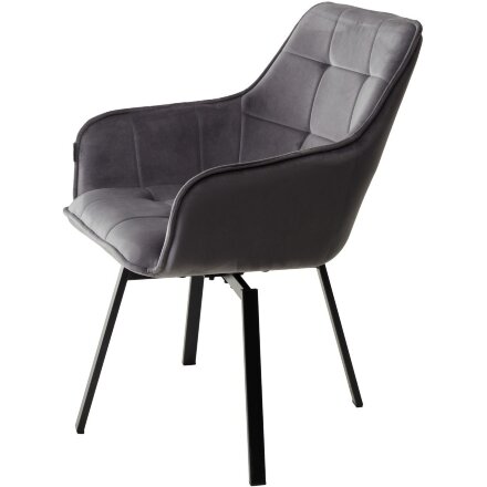 Стул MAVERICK 360 град. поворот. BLUVEL-14 GREY/ черный каркас, М-City 