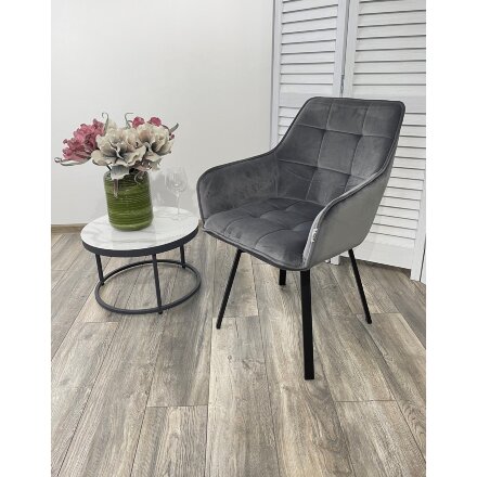 Стул MAVERICK 360 град. поворот. BLUVEL-14 GREY/ черный каркас, М-City 