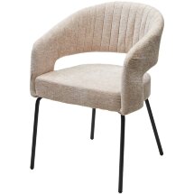Стул SNUG 3018-10 бежевый, шенилл / черный каркас, ®DISAUR
