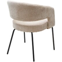 Стул SNUG 3018-10 бежевый, шенилл / черный каркас, ®DISAUR